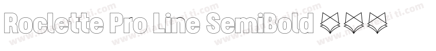 Roclette Pro Line SemiBold 斜体喷泉字体转换
